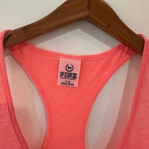 PINK Y2K Victorias Secret Raceback Tank Top Women Small Pink Workout Athletic - Picture 2 of 6